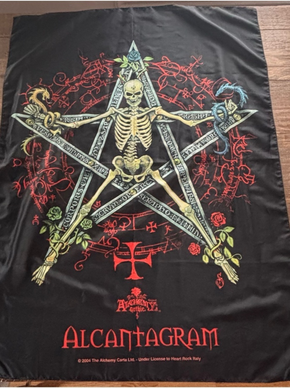 5/$25 Rare 2004 The Alchemy Carta - Alcantagram Pantagram Gothic Tapestry/Scarf